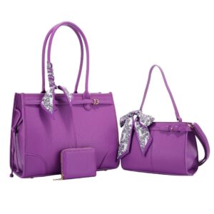 L2010  PUR  Silk Scarf Tote Bag 3N1 Set