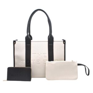 5101 WT Embossed Letter Tote Bag 3N1