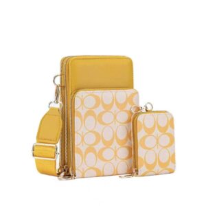 636 YL Printed Phone Crossbody Bag(2 N 1)