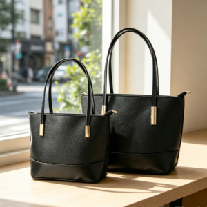 6090 BK Two Pieces Tote Bag Set