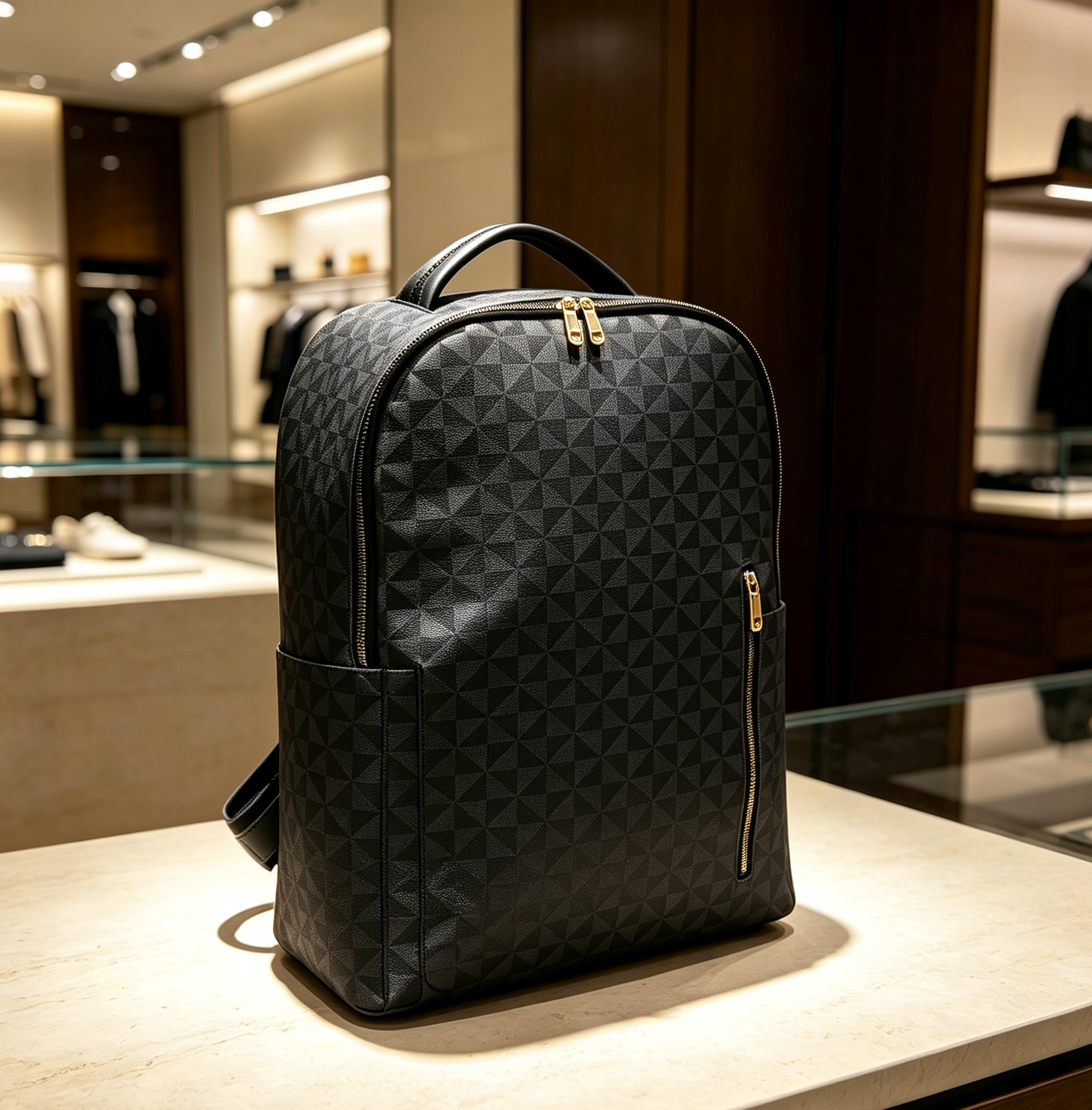 850 BK Geometric Pattern Backpack