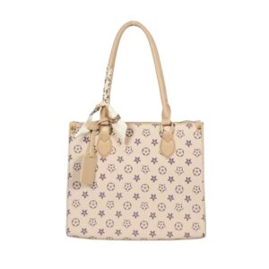 5271 APR Vintage Pattern Red Tote