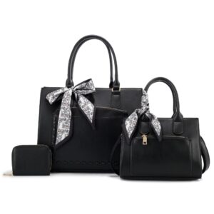L2007 BK Retro Silk Scarf Fashion Tote Bag(3 N 1)
