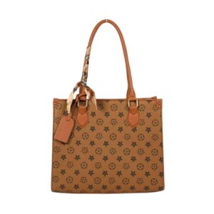 5271 BR Vintage Pattern Red Tote