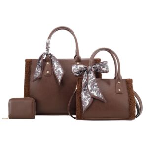 L2005 CF Frayed Trim Handbag Trio
