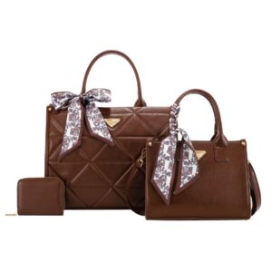 L2004 CF Quilted Scarf Handbag Set