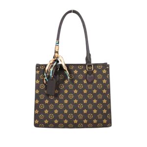5271 CF Vintage Pattern Red Tote