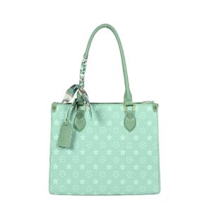 5271 GN Vintage Pattern Red Tote