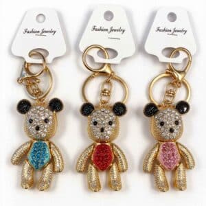 LZ-007 ASST Bunny Rhinestone Keychain (3pcs)