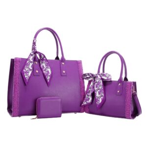 L2005 PP Frayed Trim Handbag Trio