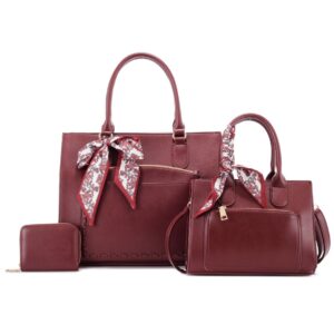 L2007 WN Retro Silk Scarf Fashion Tote Bag(3 N 1)